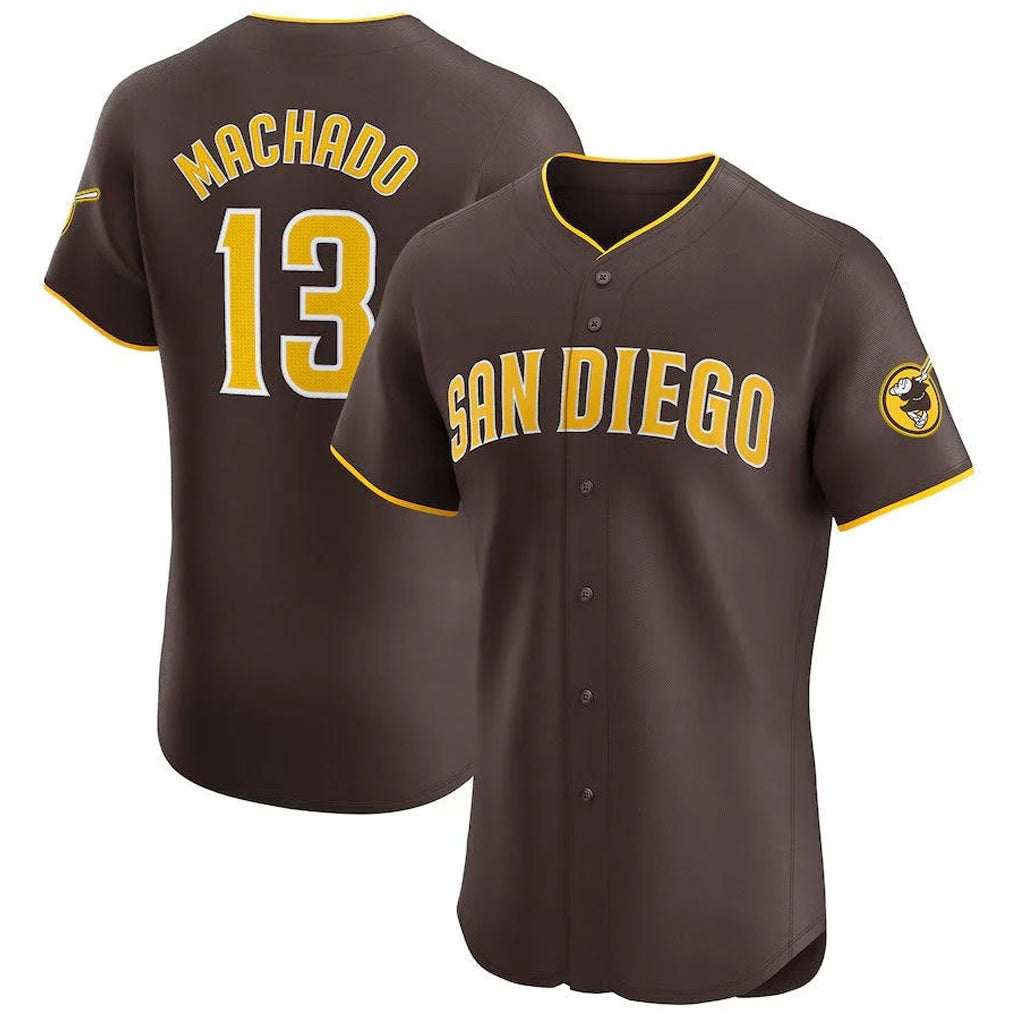 harde S.Diego Padres #13 Manny Machado Player Brown Home Limited Elite Stitched Jerseys
