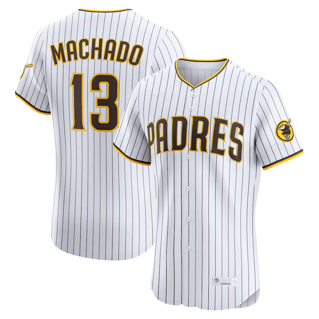 harde S.Diego Padres #13 Manny Machado Player White Home Limited Elite Stitched Jerseys