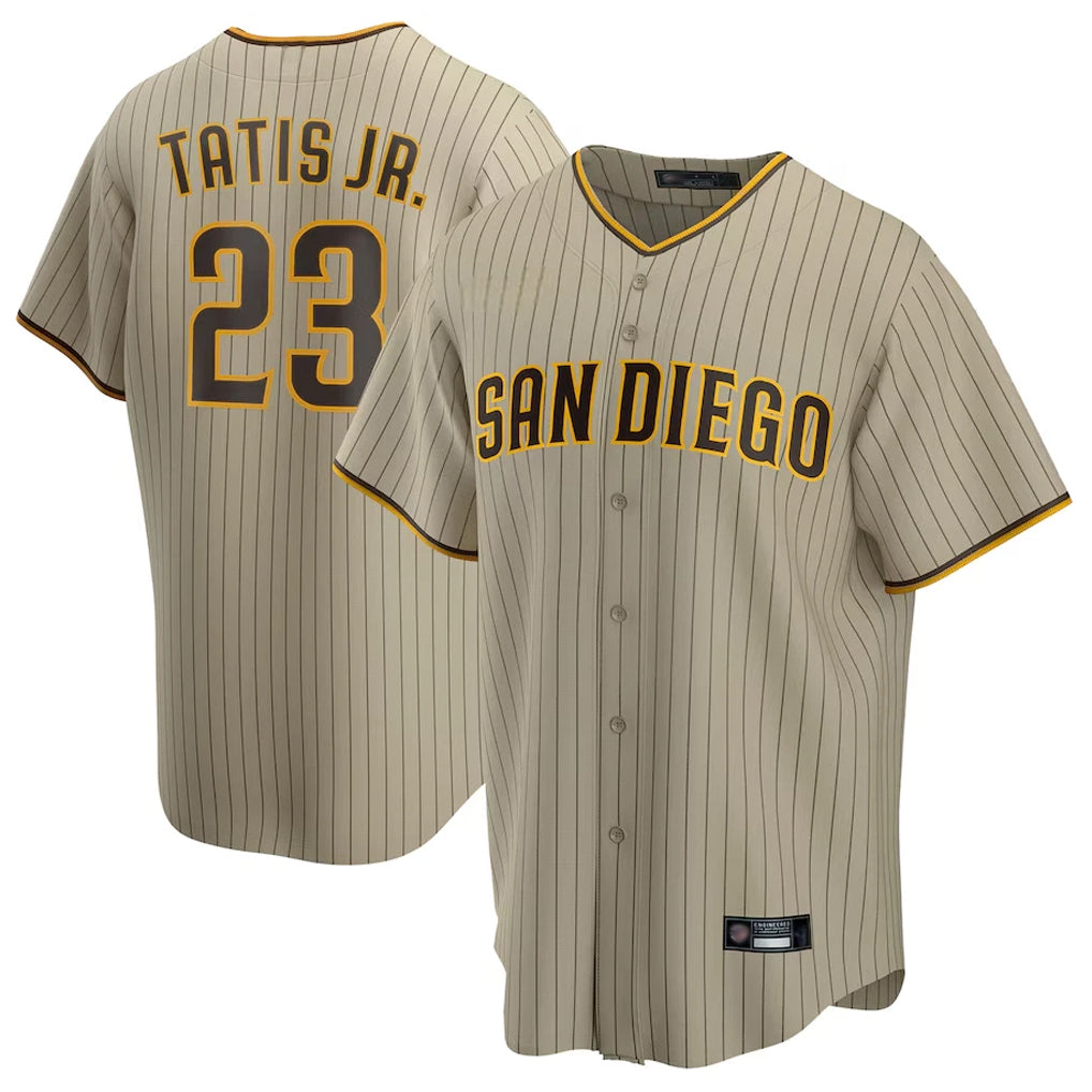 harde S.Diego Padres #23 Fernando Tatis Jr Player Khaki Home Game Stitched Jerseys
