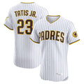 harde S.Diego Padres #23 Fernando Tatis Jr Player White Home Limited Elite Stitched Jerseys