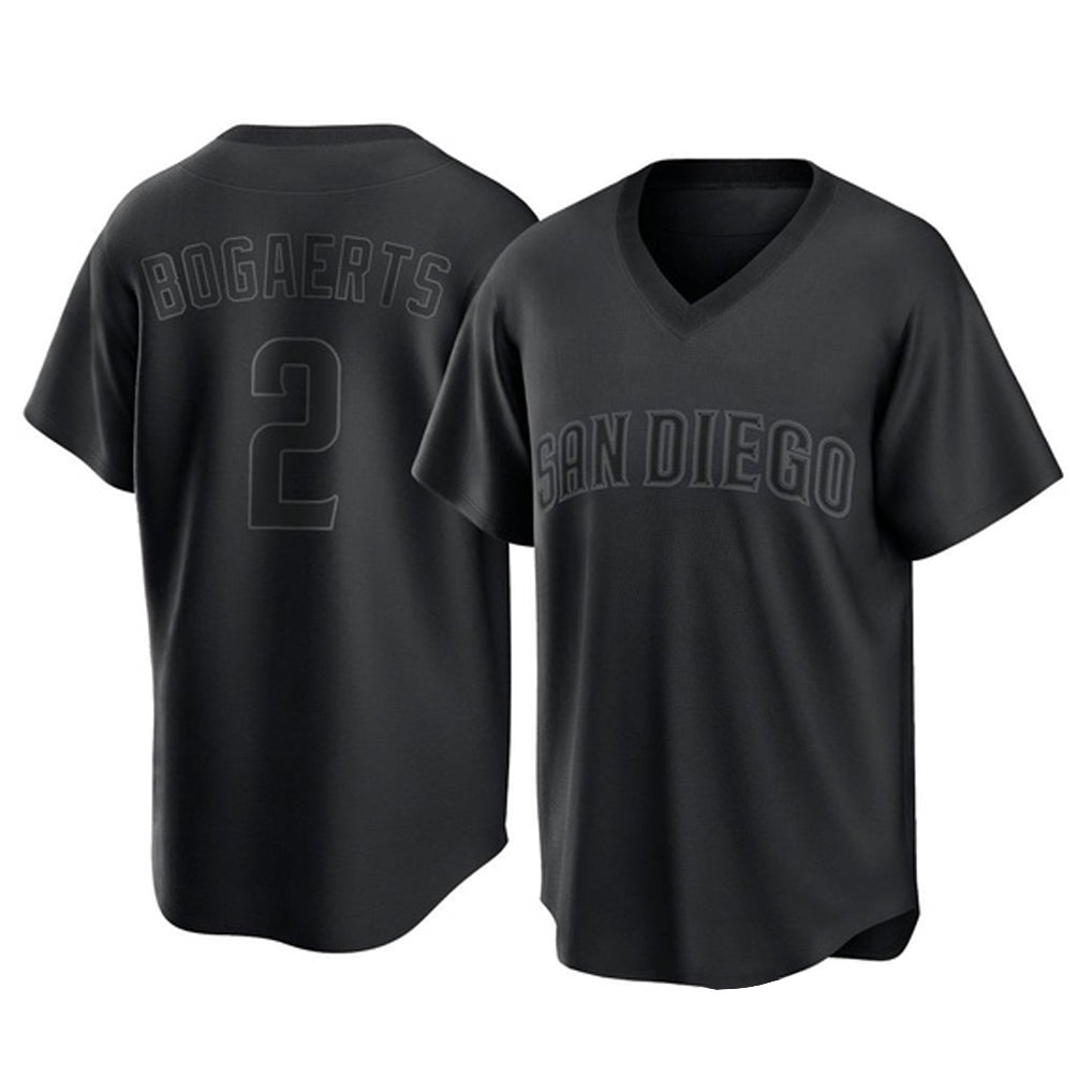 harde S.Diego Padres #2 Xander Bogaerts Player Black Pitch Fashion Game T-shirt Stitched Jerseys