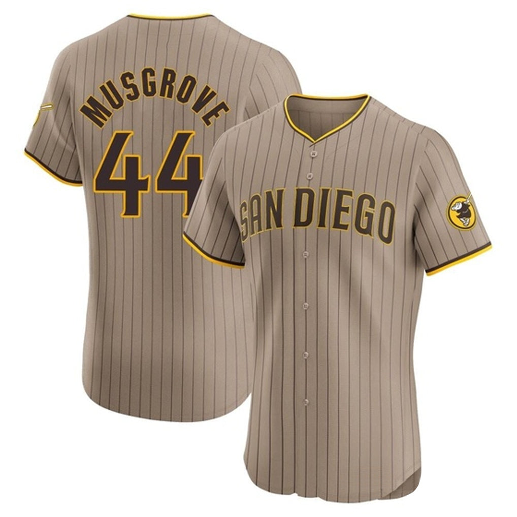 harde S.Diego Padres #44 Joe Musgrove Player Khaki Home Limited Elite Stitched Jerseys