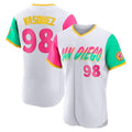 harde S.Diego Padres #98 Randy Vasquez Player White City Connect Home Limited Elite Stitched Jerseys
