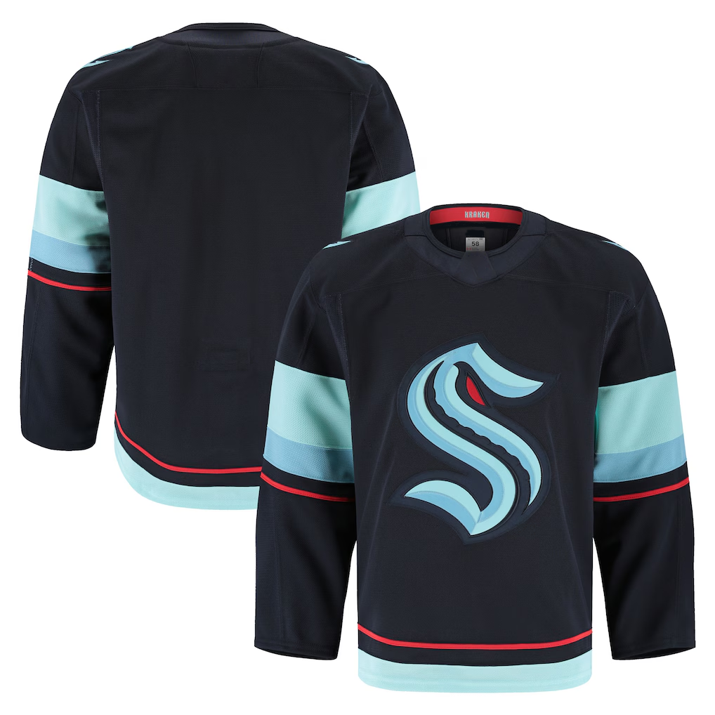 harde S.Kraken Deep Sea Blue Home Authentic Pro Jerseys