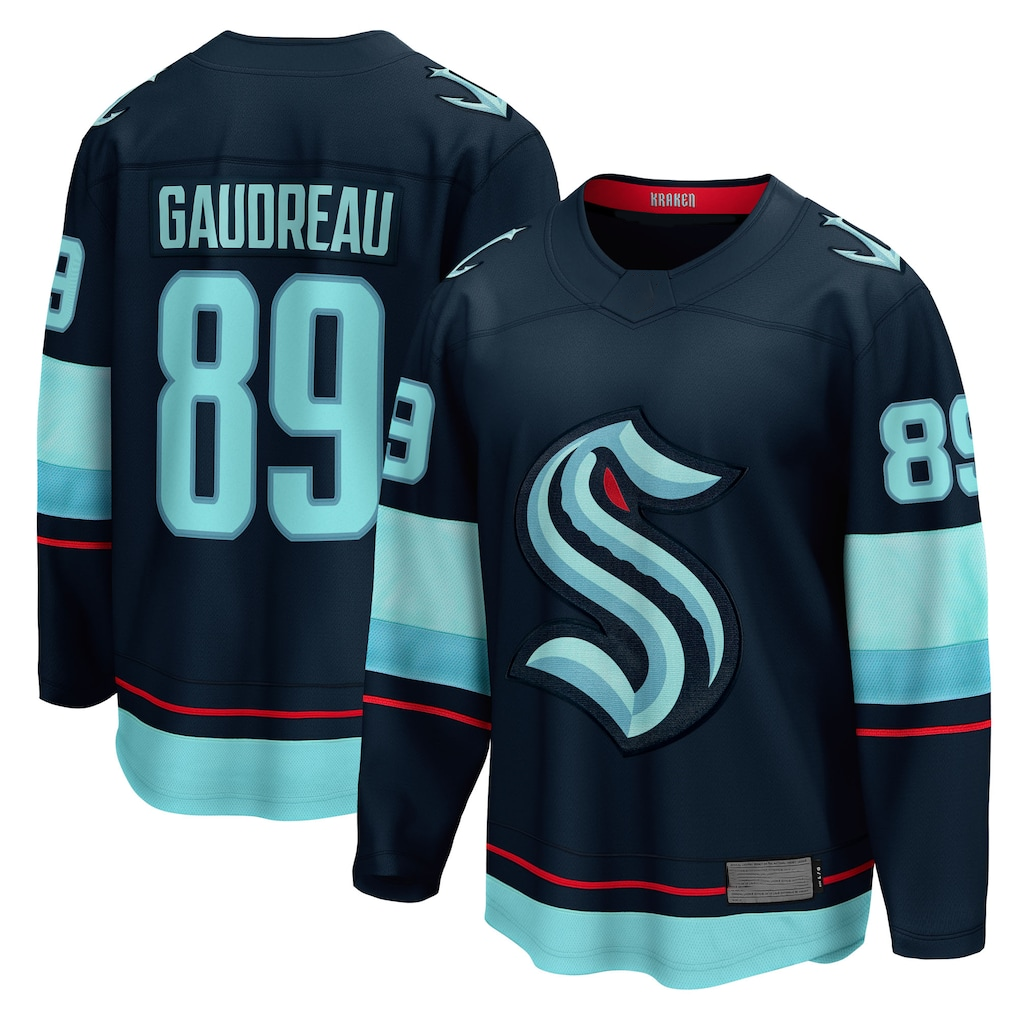 harde S.Kraken #89 Frederick Gaudreau Deep Sea Blue Home Breakaway Jerseys