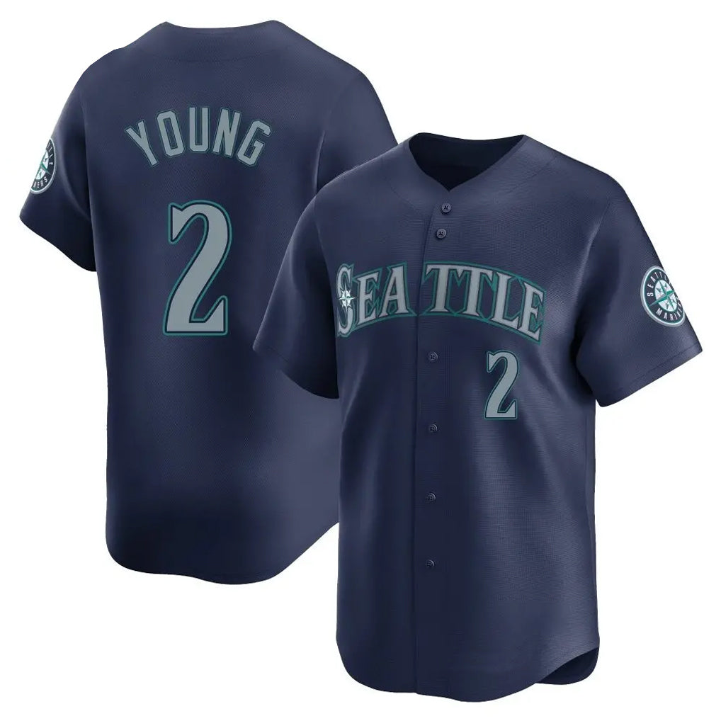 harde S.Mariners #2 Cole Young Player Navy Home Limited Stitched Jerseys