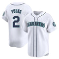 harde S.Mariners #2 Cole Young Player White Home Limited Stitched Jerseys