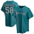 harde S.Mariners #58 Luis Castillo Player Teal Home Game Stitched Jerseys