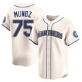 harde S.Mariners #75 Andres Munoz Player Cream Home Limited Stitched Jerseys