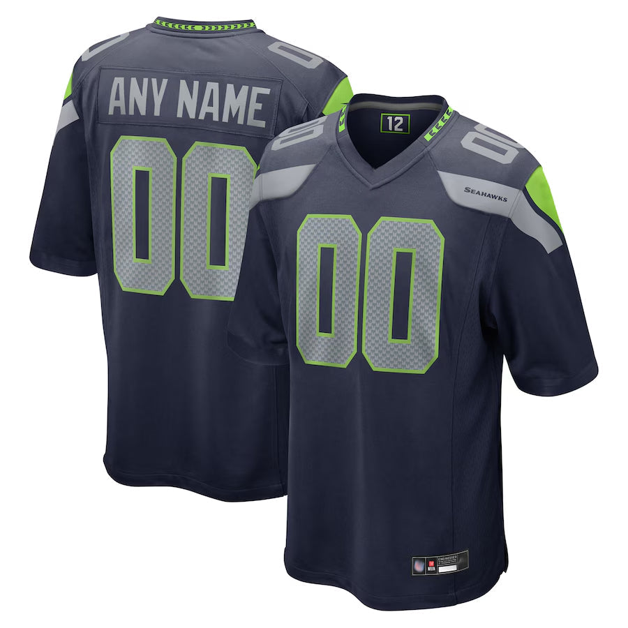 harde Custom S.Seahawks Home Game Stitched Jerseys