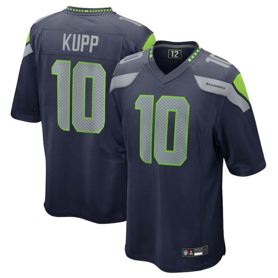 harde S.Seahawks #10 Cooper Kupp Player College Navy Game Stitched Jerseys