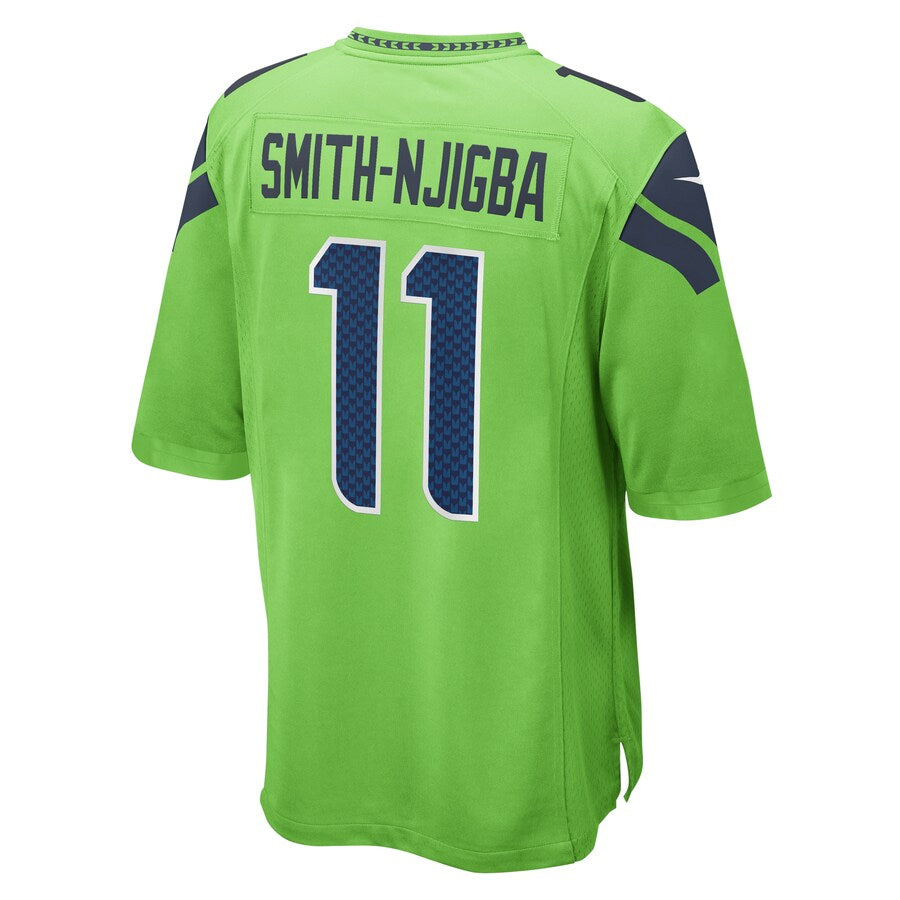 harde S.Seahawks #11 Jaxon Smith-Njigba Neon Green Game Stitched Jerseys