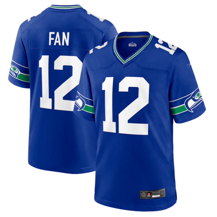harde S.Seahawks #12 12s Royal Throwback Player Game Jersey Stitched American Stitched Jerseys
