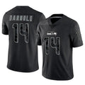 harde S.Seahawks #14 Sam Darnold Player Black RFLCTV Limited Football Jerseys