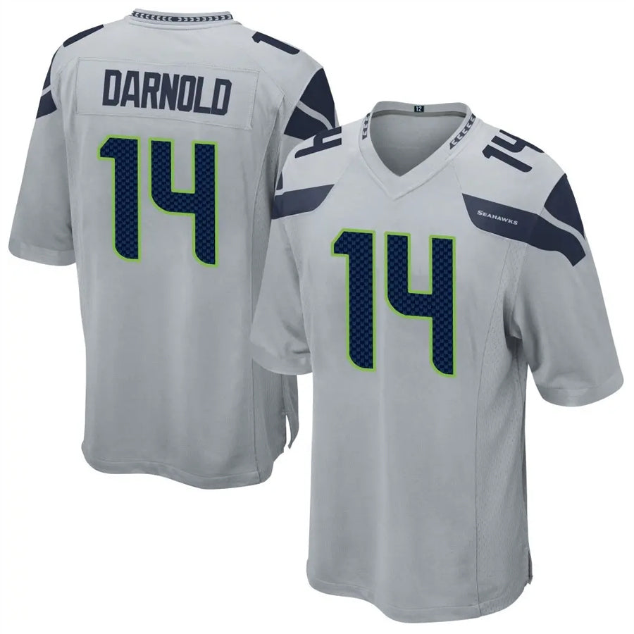 harde S.Seahawks #14 Sam Darnold Player Grey Game Football Jerseys