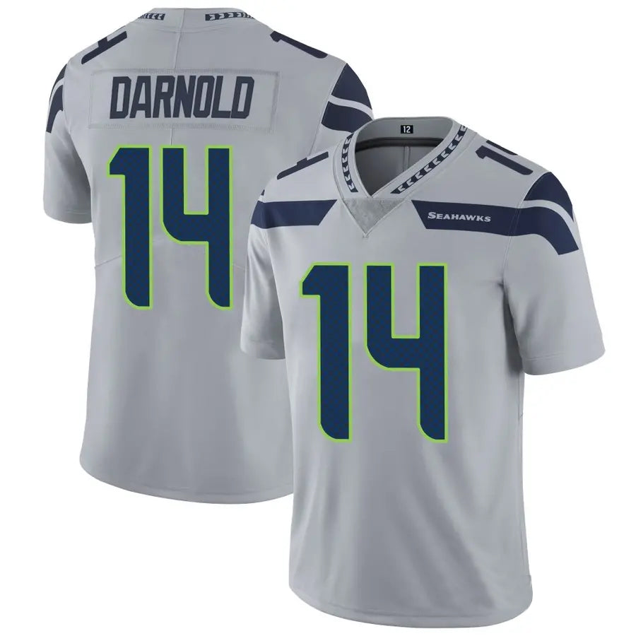 harde S.Seahawks #14 Sam Darnold Player Grey Vapor Limited Football Jerseys