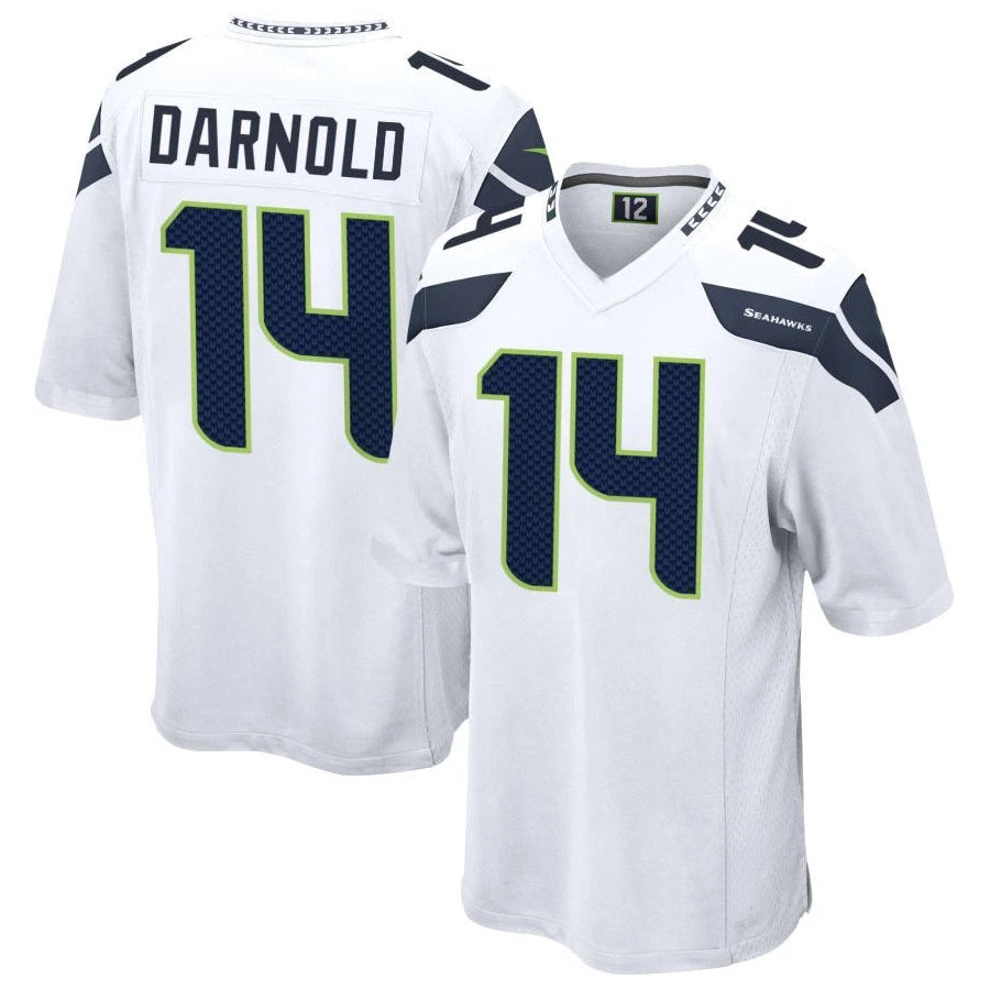 harde S.Seahawks #14 Sam Darnold Player White Home Game Football Jerseys
