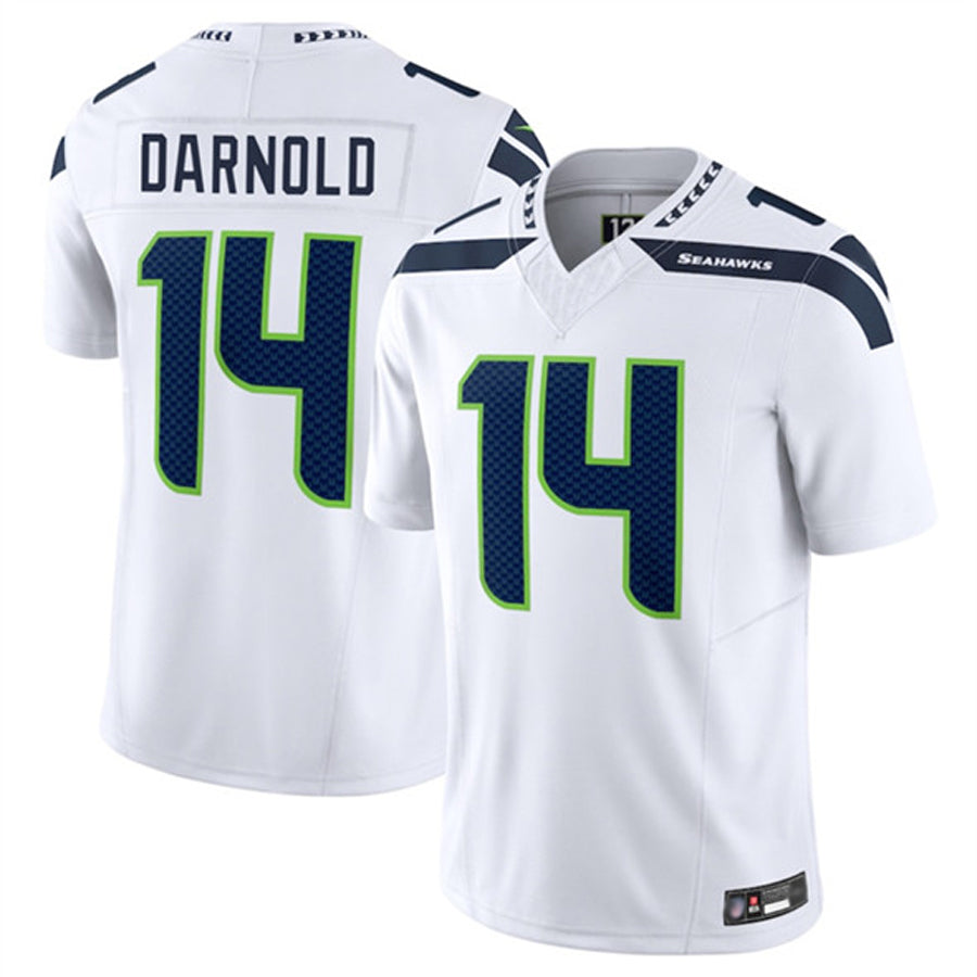 harde S.Seahawks #14 Sam Darnold Player White Vapor F.U.S.E. Limited Football Jerseys