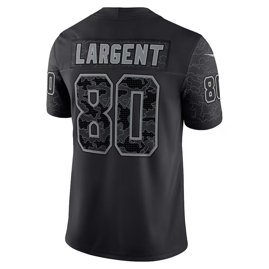 harde S.Seahawks #80 Steve Largent Player Black RFLCTV Limited Stitched Jerseys