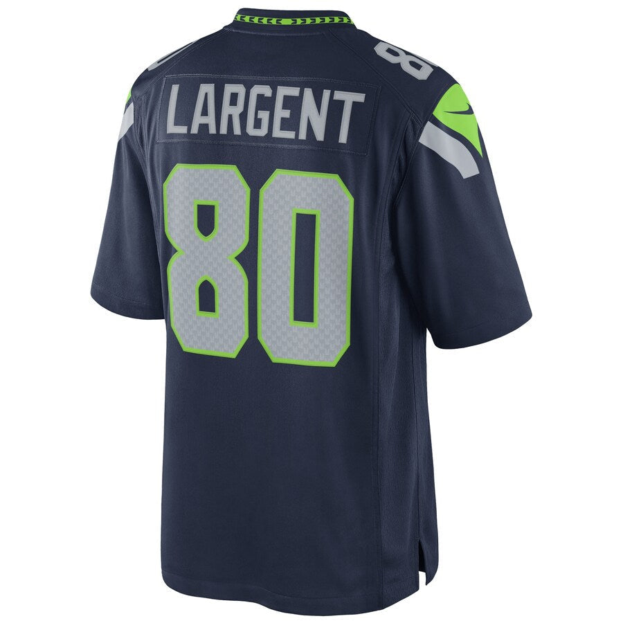 harde S.Seahawks #80 Steve Largent Player Navy Home Game Stitched Jerseys