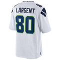 harde S.Seahawks #80 Steve Largent Player White Home Game Stitched Jerseys