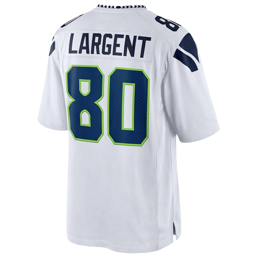 harde S.Seahawks #80 Steve Largent Player White Home Game Stitched Jerseys