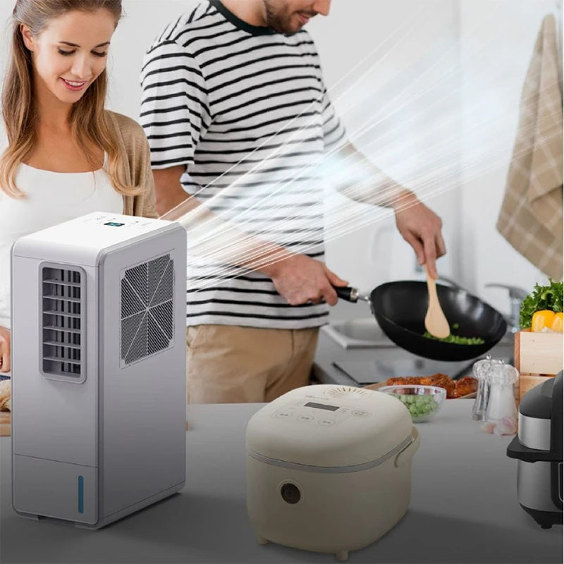 Portable Ductless Air Conditioner for Kitchen Cooling, 500W (1800 BTU) Rapid Cooling, with Oil-Control Filter