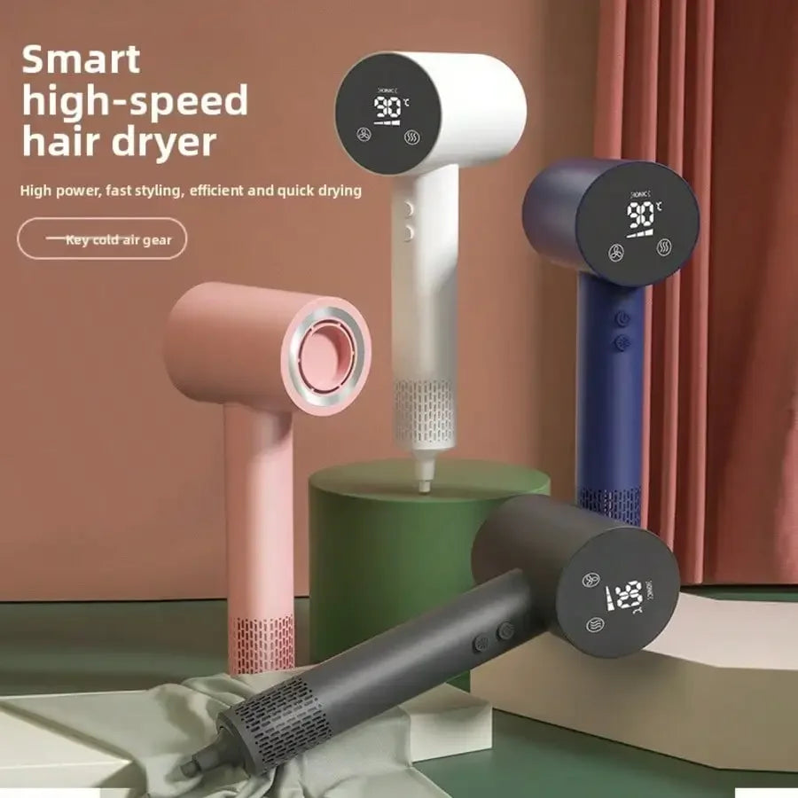 Professional Salon Ionic Hair Dryer, Touch Screen High Power Low Noise Fast Drying Blow Dryer For Barber & Home Use