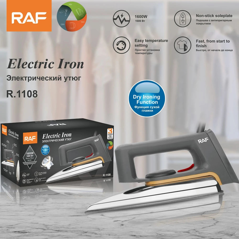 2026 Upgraded 1000W High-power Electric Iron 220V Home Travel Portable Stainless Steel Base Plate Clothing Iron