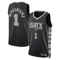 harde SA.Spurs #1 Victor Wembanyama Black Swingman Jerseys - Statement Edition