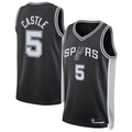 harde SA.Spurs #5 Stephon Castle Black Swingman Jerseys - Icon Edition