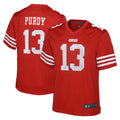 harde SF.49ers #13 Brock Purdy Player Scarlet Home Game Stitched Jerseys