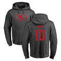 harde SF.49ers #10 Mac Jones Player Anthracite Pullover Hoodies Home Game Stitched Jerseys