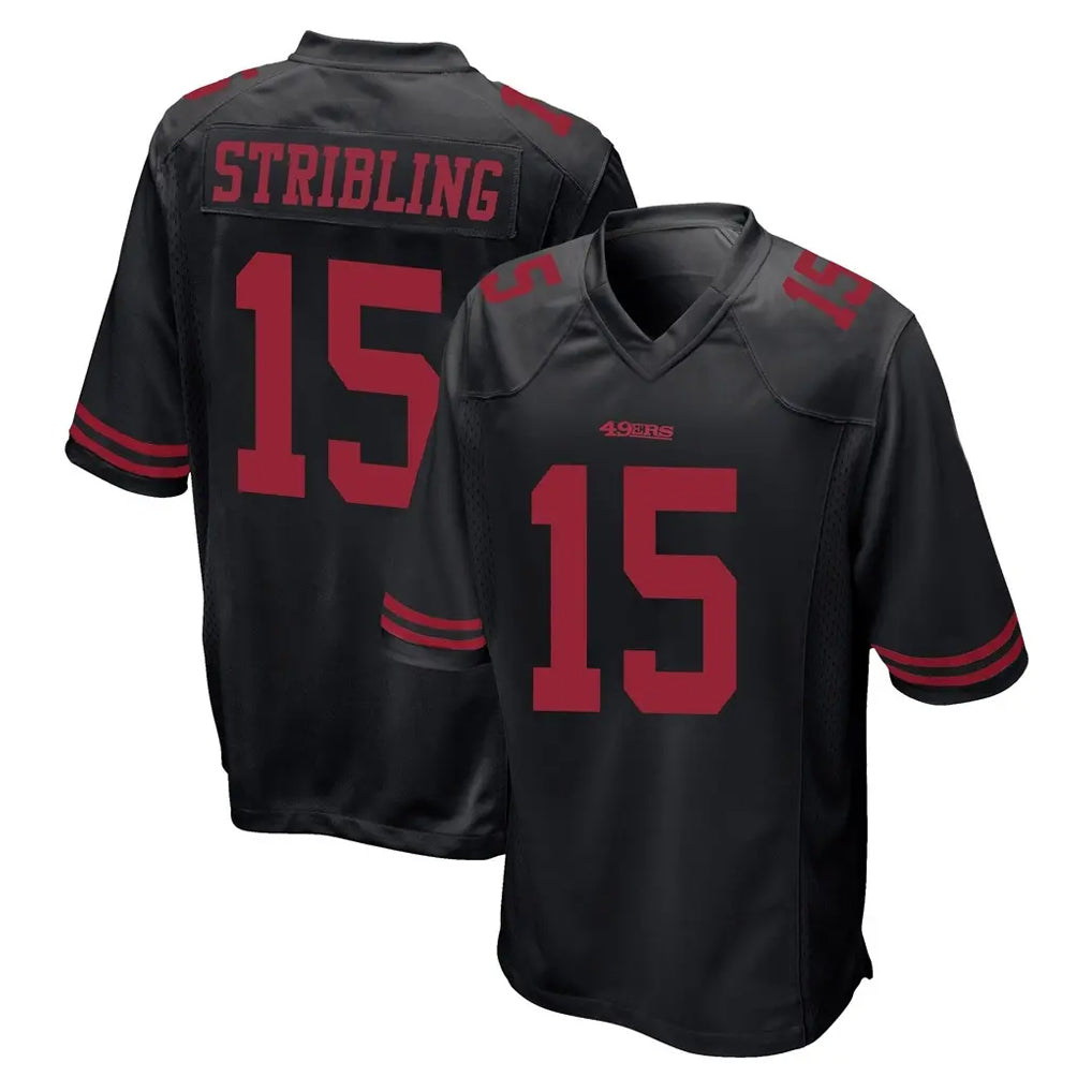 harde SF.49ers #15 De'Zhaun Stribling Player Black Alternate Home Game Stitched Jerseys