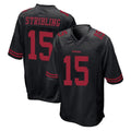 harde SF.49ers #15 De'Zhaun Stribling Player Black Alternate Home Game Stitched Jerseys