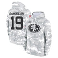 harde SF.49ers #19 Deebo Samuel Sr. Player Arctic Camo Limited Salute to Service Pullover Hoodies Game Stitched Jerseys