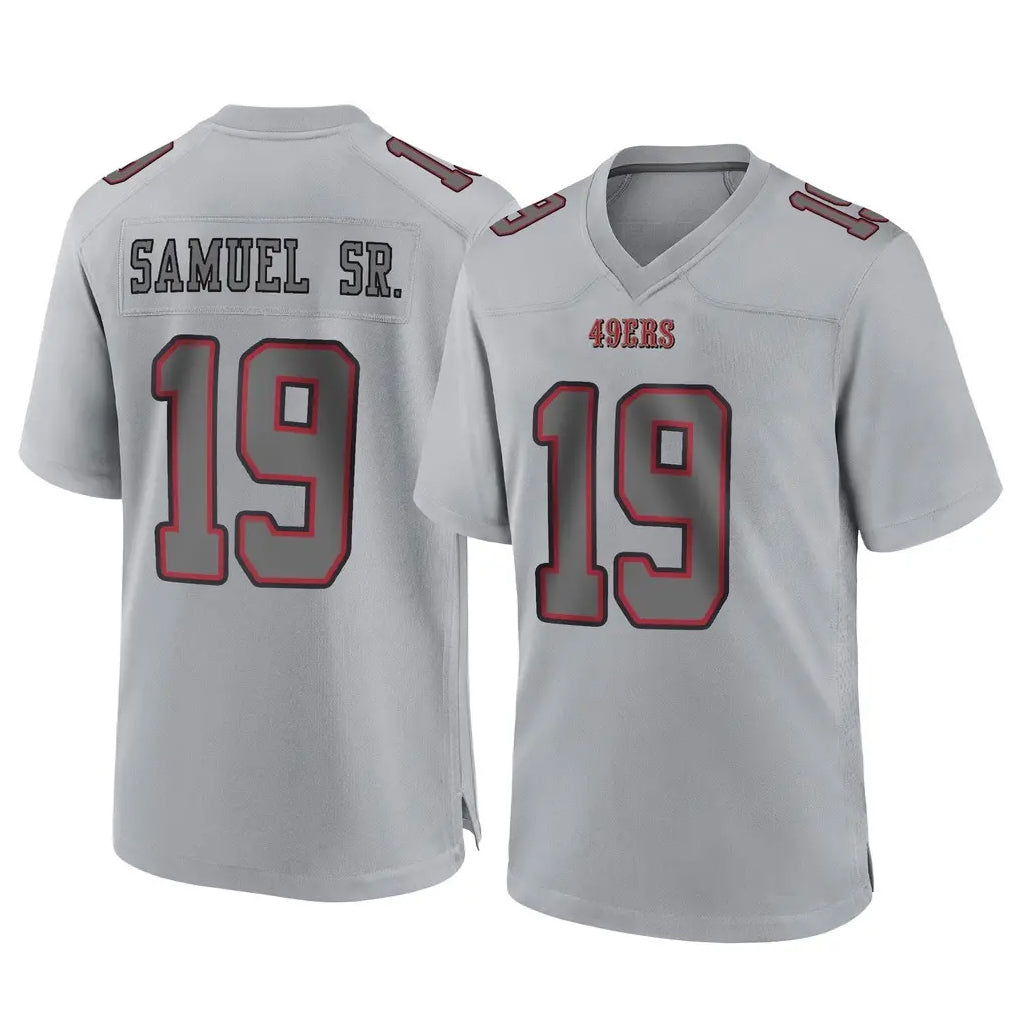 harde SF.49ers #19 Deebo Samuel Sr. Player Gray Atmosphere Fashion Home Game Stitched Jerseys