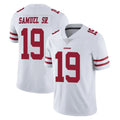 harde SF.49ers #19 Deebo Samuel Sr. Player White Limited Vapor Untouchable Home Game Stitched Jerseys