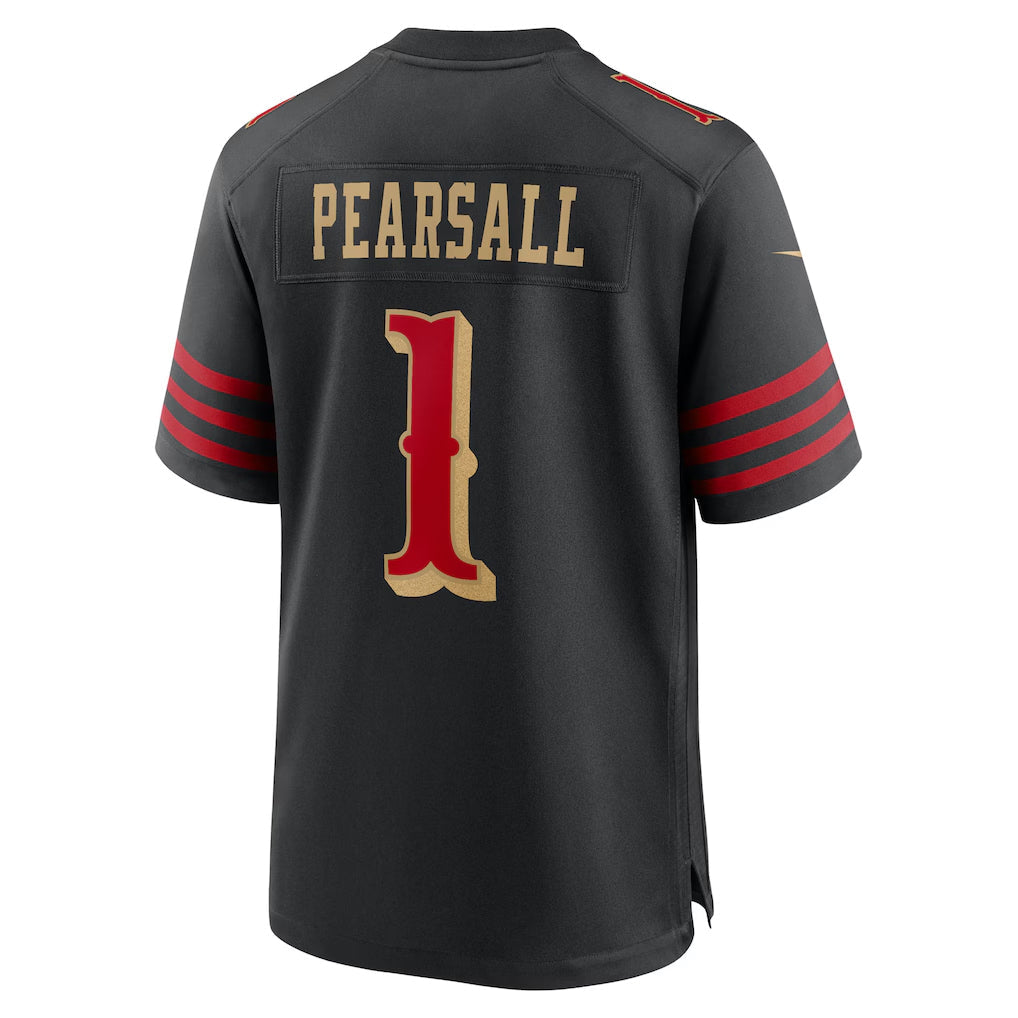 harde SF.49ers #1 Ricky Pearsall Player Black Rivalries Collection Game Stitched Jerseys