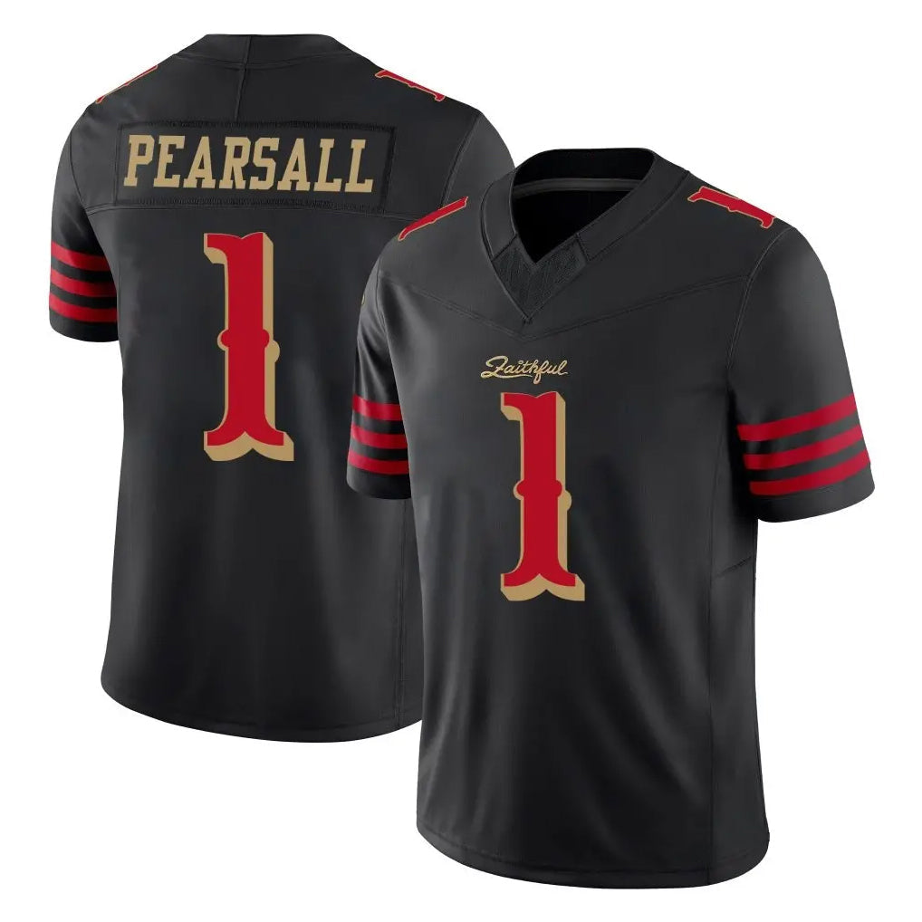 harde SF.49ers #1 Ricky Pearsall Player Black Rivalries Collection Limited Stitched Jerseys
