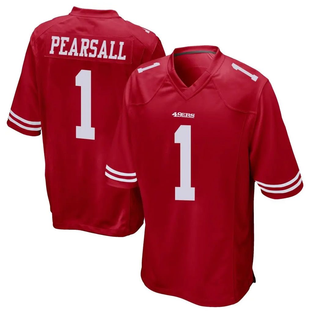 harde SF.49ers #1 Ricky Pearsall Player Scarlet Game Stitched Jerseys