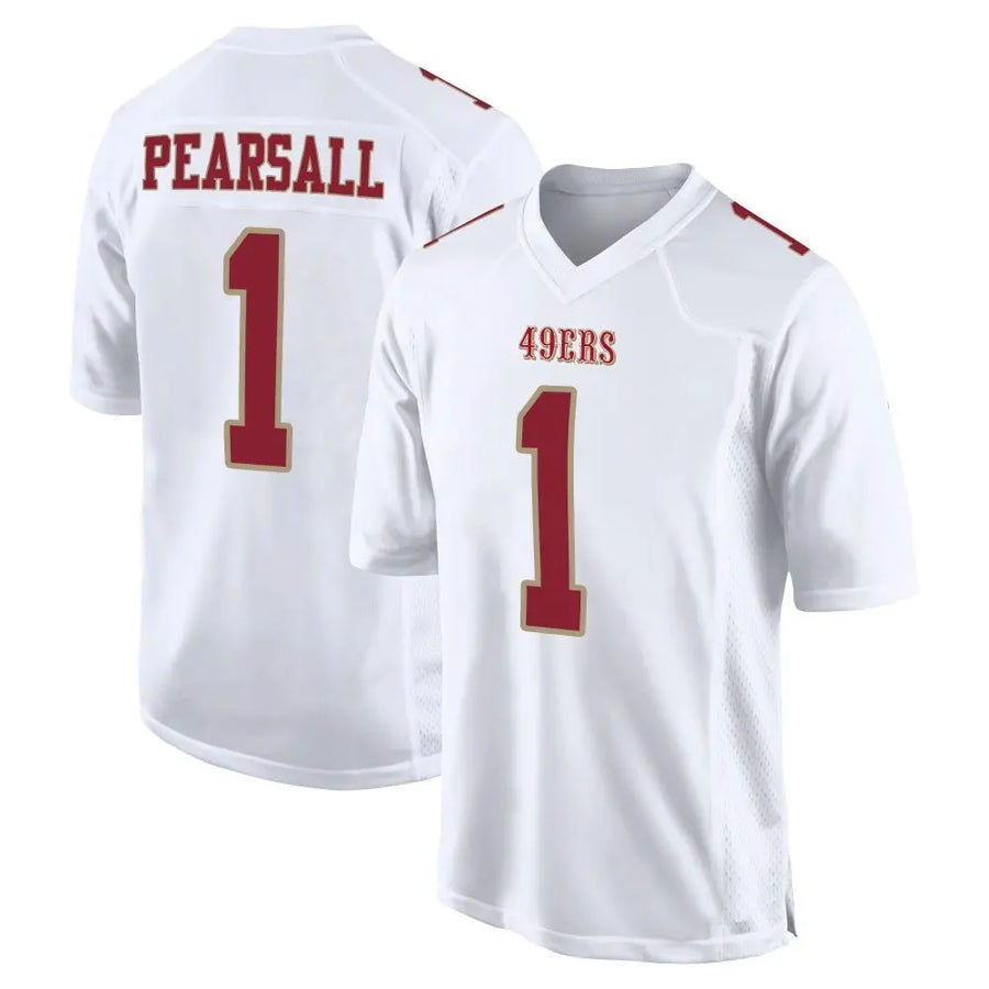 harde SF.49ers #1 Ricky Pearsall Player White Fashion Game Stitched Jerseys