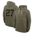 harde SF.49ers #27 Ji'Ayir Brown Player Olive Salute to Service Pullover Hoodies Limited Stitched Jerseys