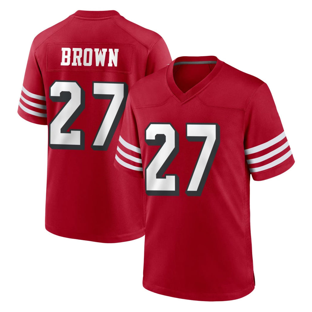harde SF.49ers #27 Ji'Ayir Brown Player Red Limited Alternate Home Game Stitched Jerseys