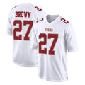 harde SF.49ers #27 Ji'Ayir Brown Player White Fashion Home Game Stitched Jerseys
