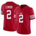 harde SF.49ers #2 Deommodore Lenoir Player Red Limited Vapor F.U.S.E. Home Game Stitched Jerseys