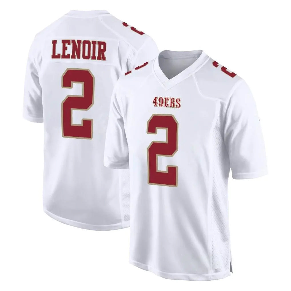 harde SF.49ers #2 Deommodore Lenoir Player White Fashion Home Game Stitched Jerseys