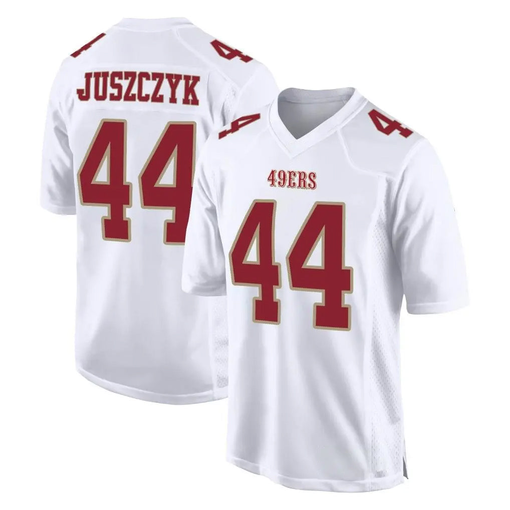 harde SF.49ers #44 Kyle Juszczyk Player White Fashion Home Game Stitched Jerseys