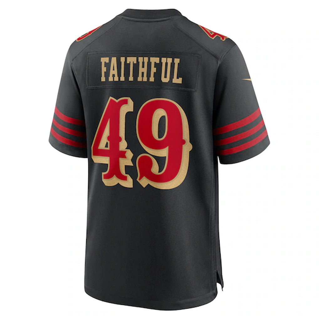 harde SF.49ers #49 The Faithful Player Black Rivalries Collection Game Stitched Jerseys
