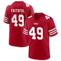 harde SF.49ers #49 The Faithful Player Scarlet Home Game Football Jerseys